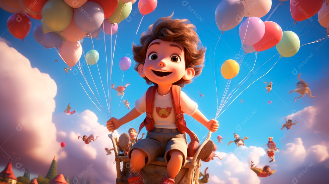 Dia Nacional da Criança 12 de outubro estilo desenho.