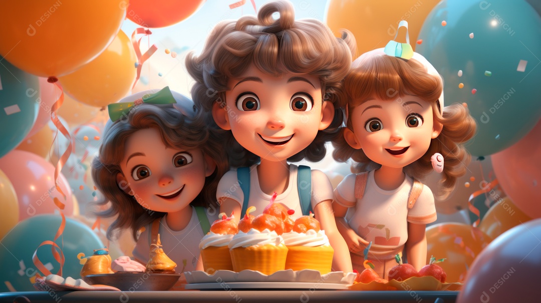 Dia Nacional da Criança 12 de outubro estilo desenho.