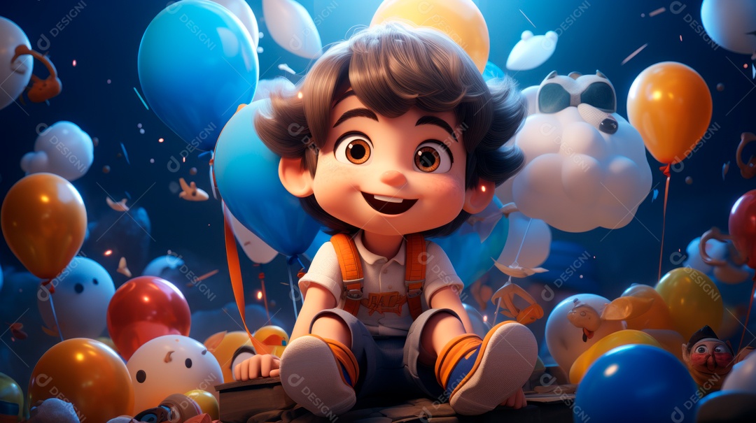 Dia Nacional da Criança 12 de outubro estilo desenho.