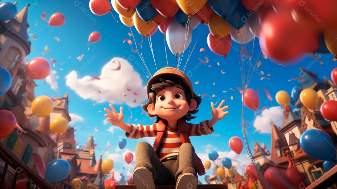 Dia Nacional da Criança 12 de outubro estilo desenho.