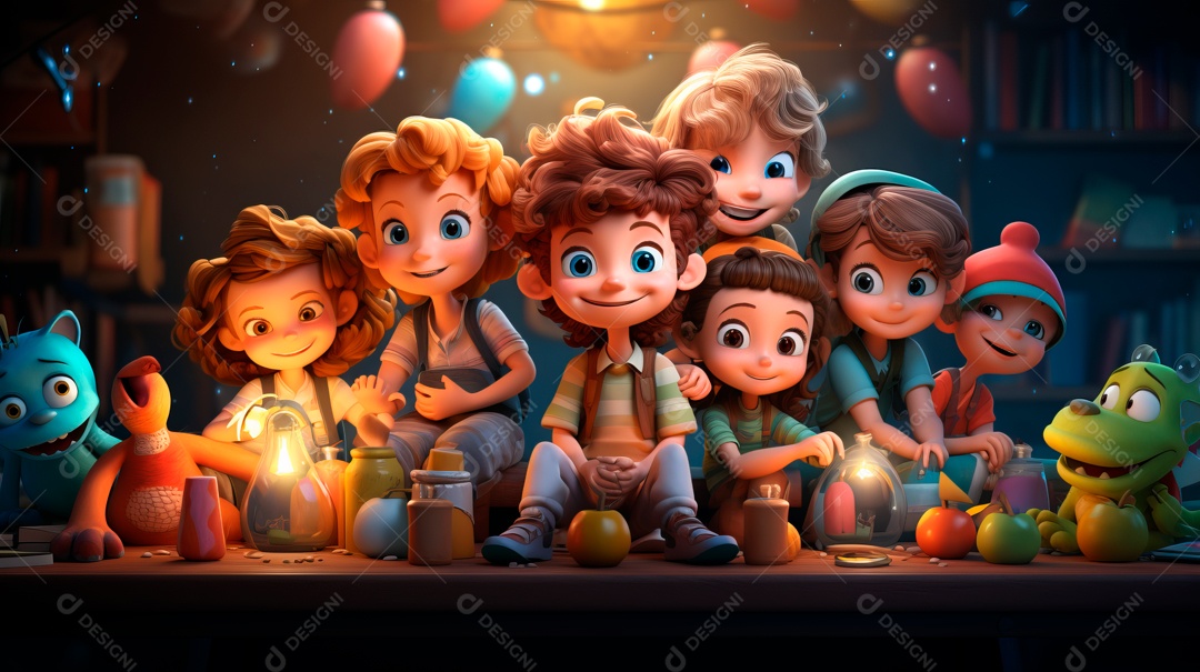 Dia Nacional da Criança 12 de outubro estilo desenho.