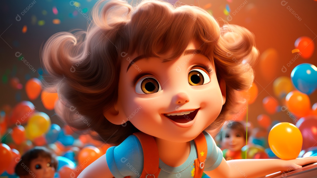 Dia Nacional da Criança 12 de outubro estilo desenho.