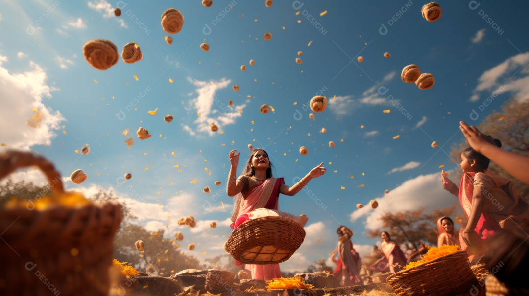 Festival indiano Makar Sankranti, festival do calendário hindu em homenagem a Surya. 15 de janeiro.