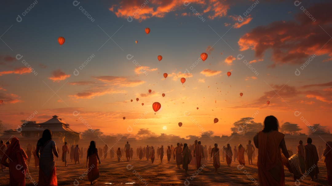 Festival indiano Makar Sankranti, festival do calendário hindu em homenagem a Surya. 15 de janeiro.