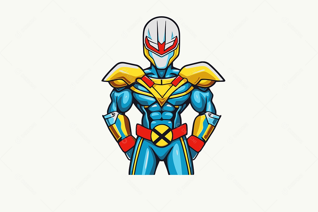 Super Herói Personagem Ilustração Vetor EPS + AI