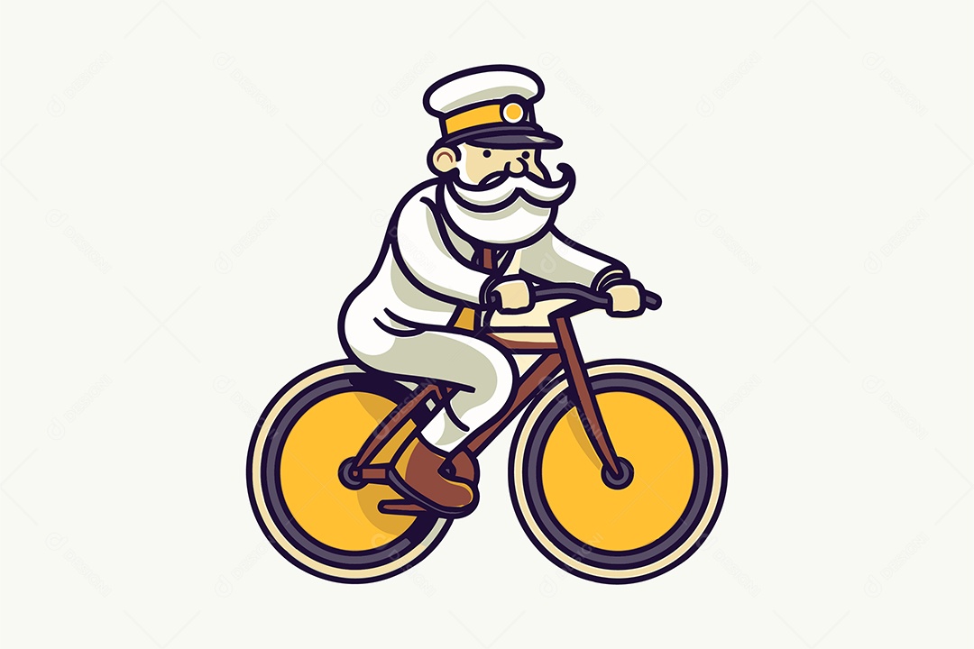 Capitão Personagem Ilustração Vetor EPS + AI