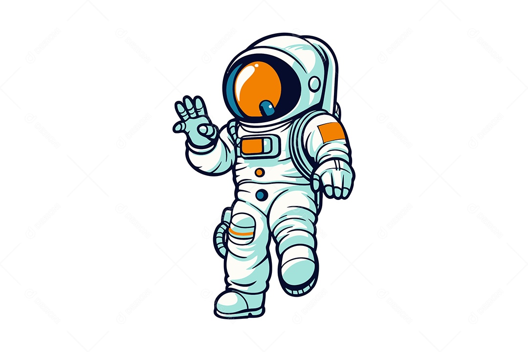 Astronauta Ilustração Vetor EPS + AI
