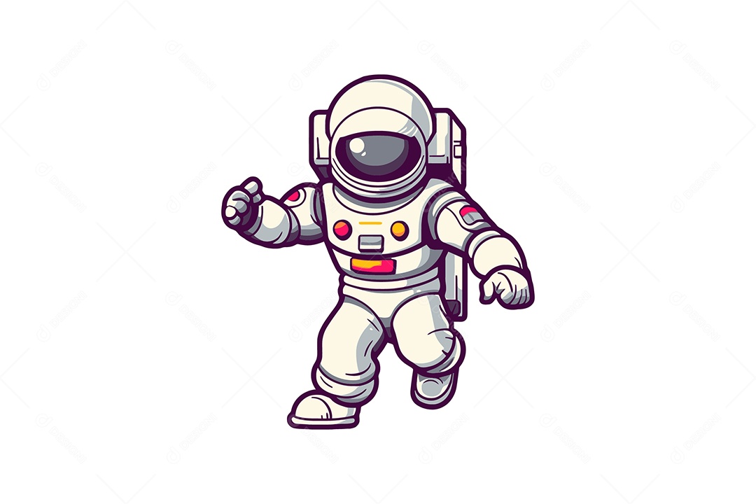 Astronauta Ilustração Vetor EPS + AI