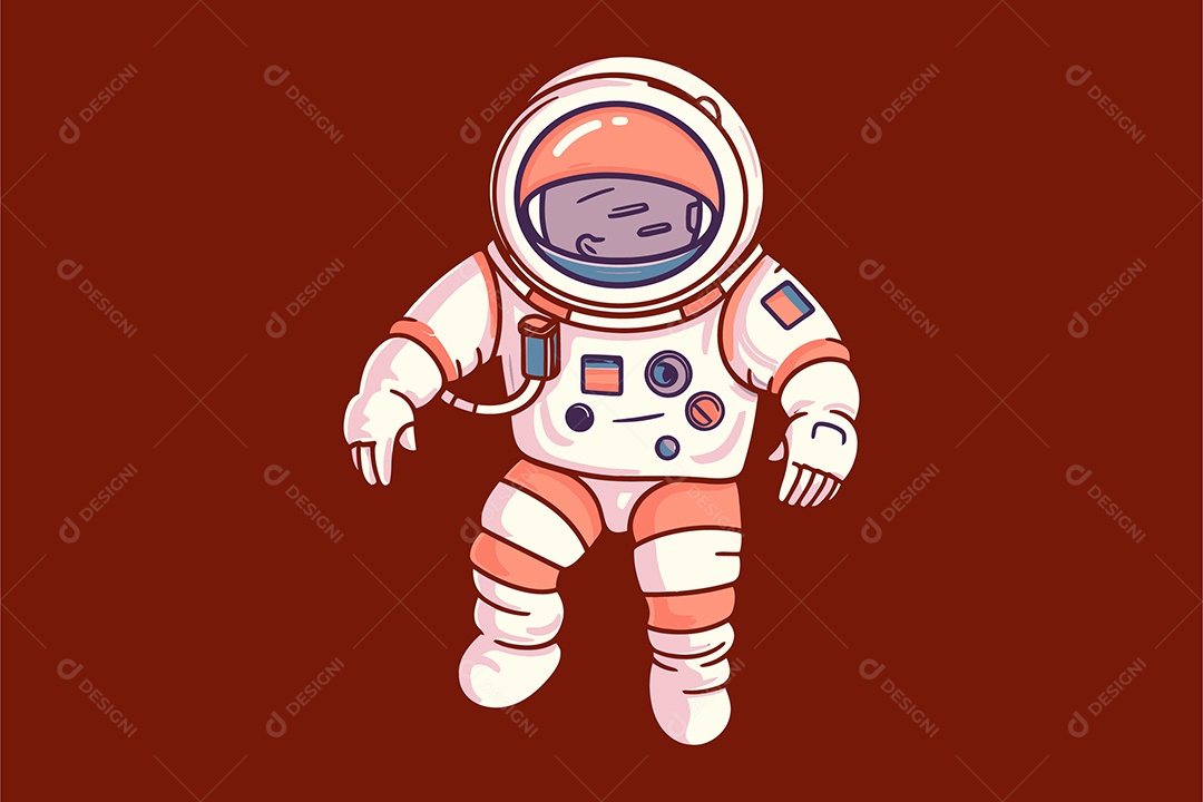 Astronauta Ilustração Vetor EPS + AI