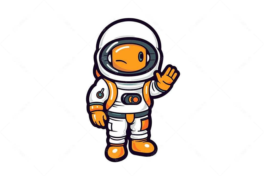 Astronauta Ilustração Vetor EPS + AI