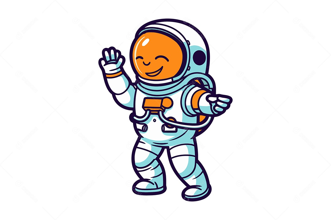 Astronauta Ilustração Vetor EPS + AI