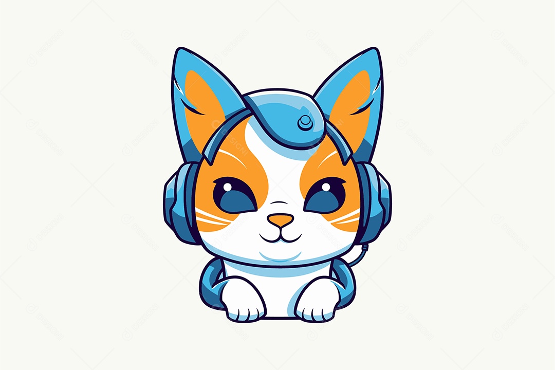 Gatinho Fofo Ilustração Vetor EPS + AI