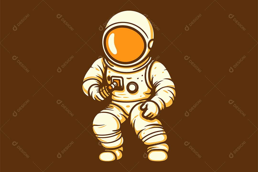Astronauta Ilustração Vetor EPS + AI