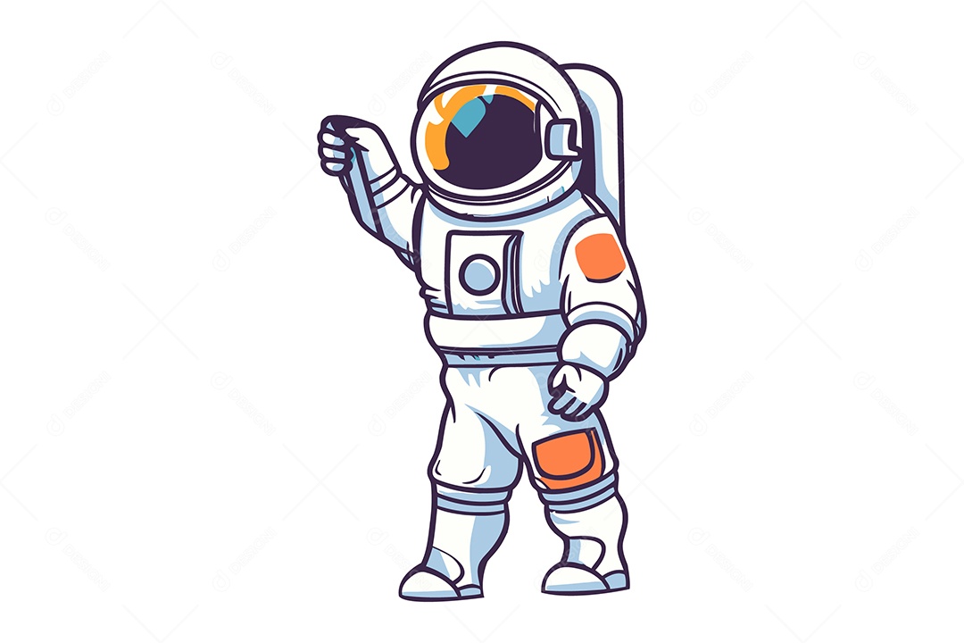 Astronauta Ilustração Vetor EPS + AI