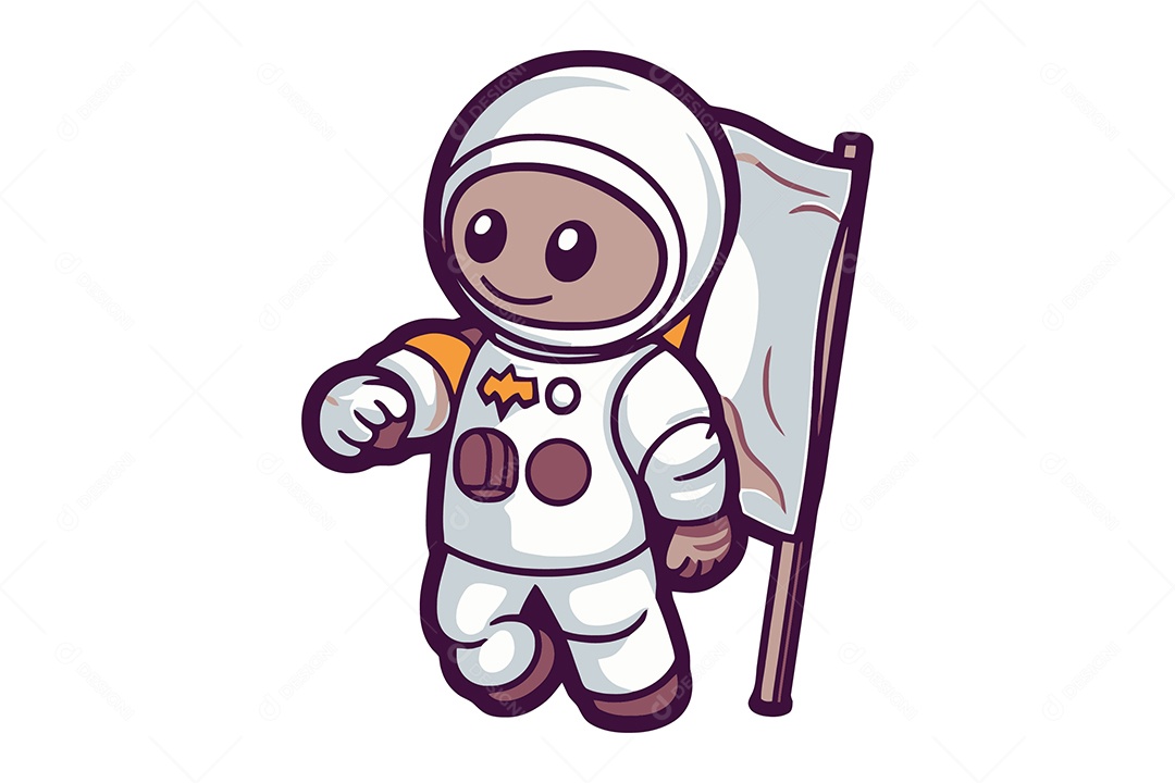 Astronauta Ilustração Vetor EPS + AI