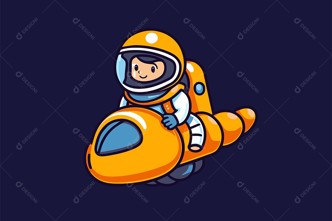 Astronauta Ilustração Vetor EPS + AI