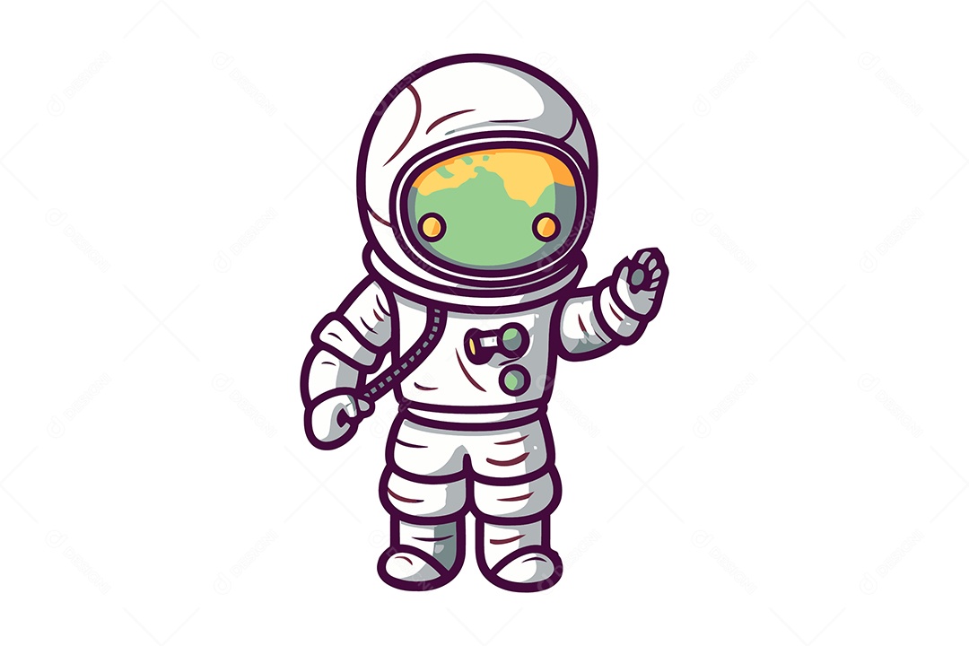 Astronauta Ilustração Vetor EPS + AI