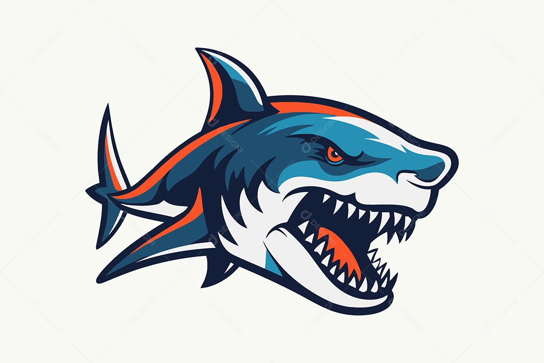 Tubarão Ilustração Vetor EPS + AI