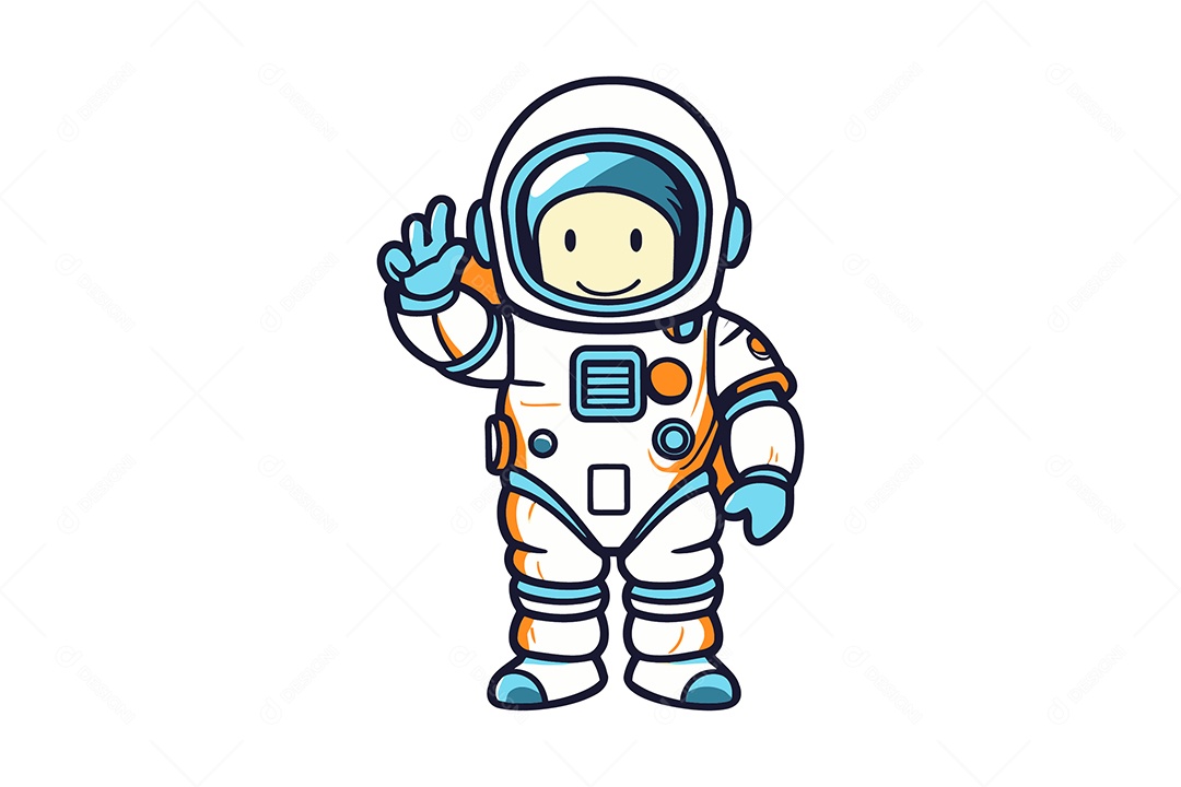 Astronauta Ilustração Vetor EPS + AI