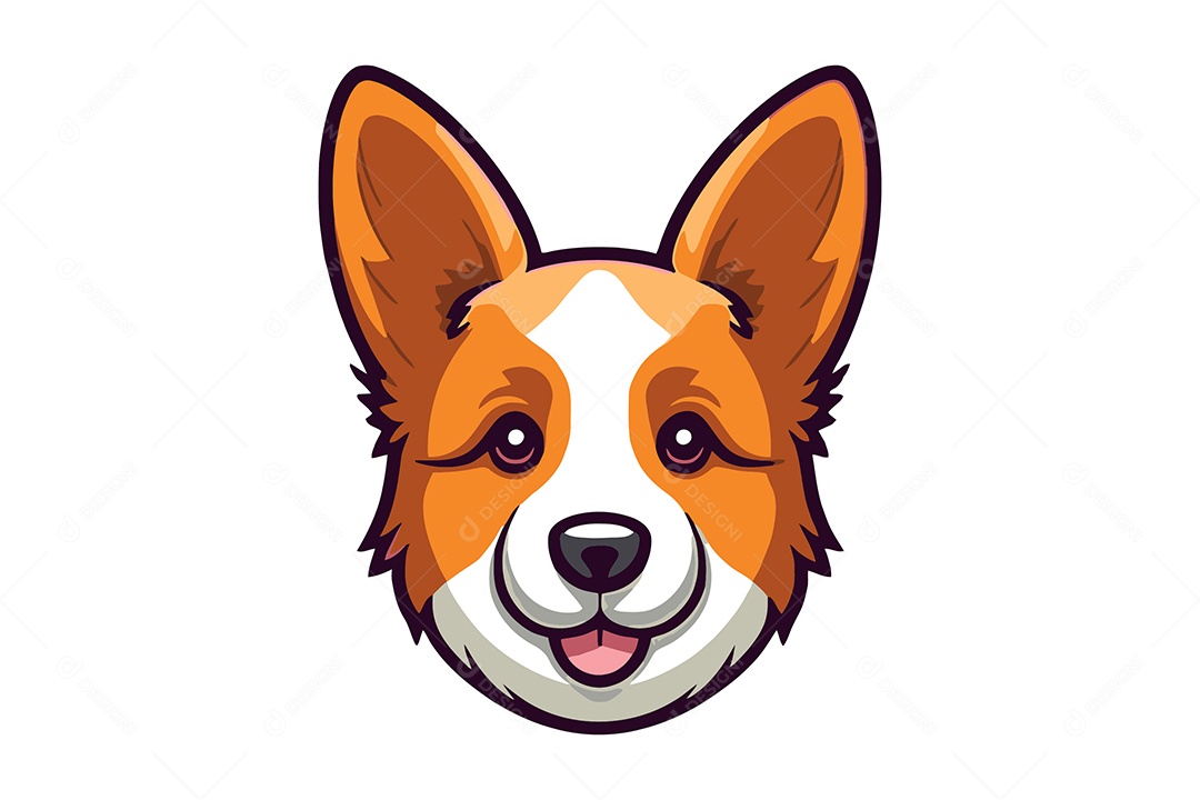 Cachorro Mascote Ilustração Vetor EPS + AI