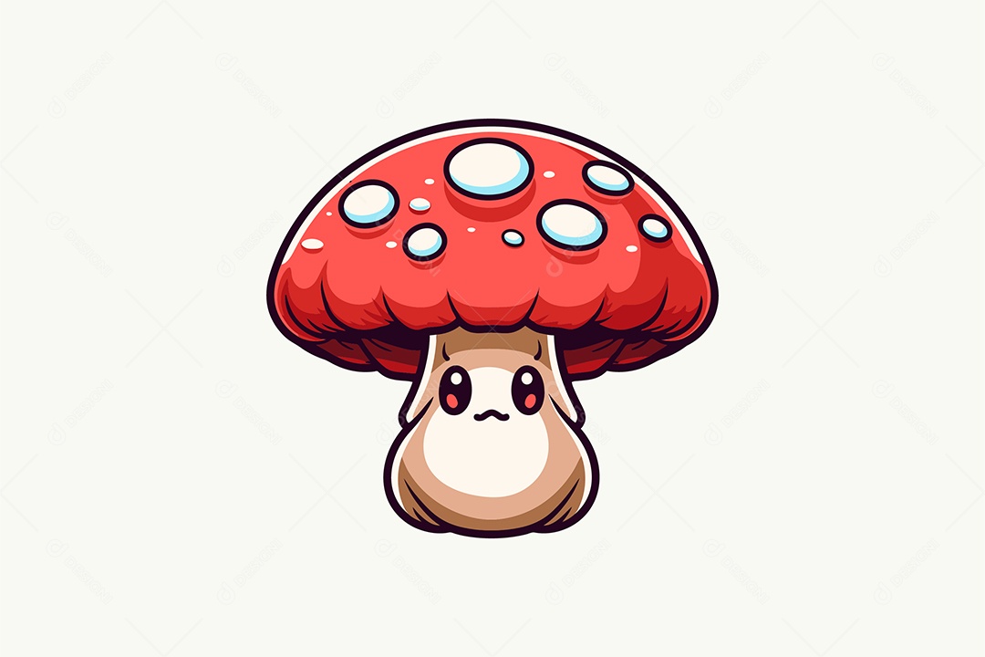Cogumelo Personagem Ilustração Vetor EPS + AI