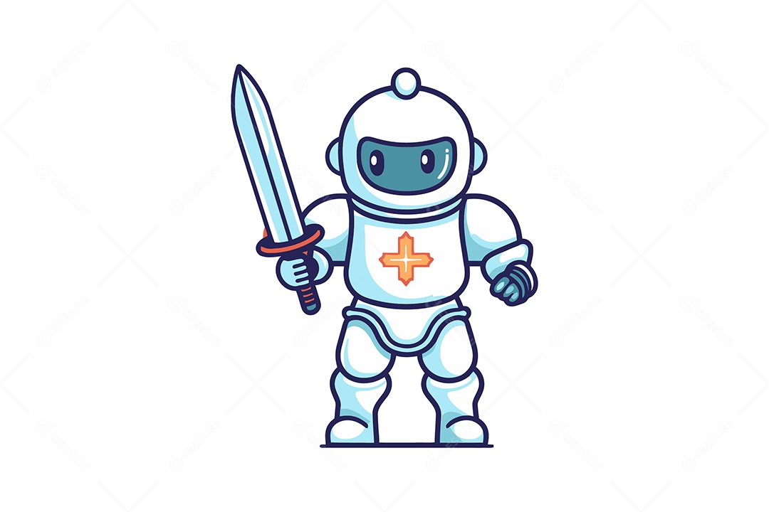 Cavaleiro Personagem Ilustração Vetor EPS + AI