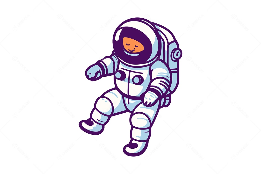 Astronauta Ilustração Vetor EPS + AI