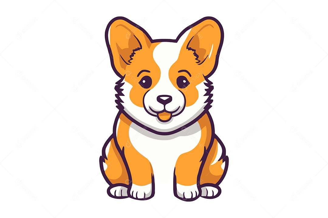 Cachorro Mascote Ilustração Vetor EPS + AI