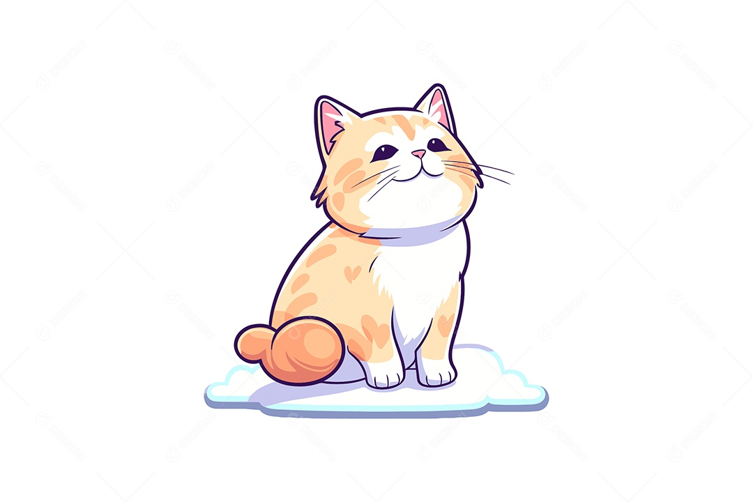 Gatinho Fofo Ilustração Vetor EPS + AI