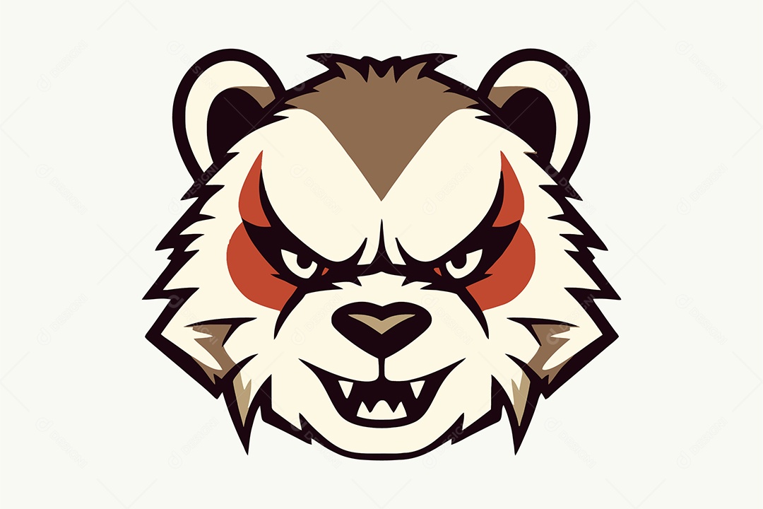 Guaxinim Mascote Ilustração Vetor EPS + AI