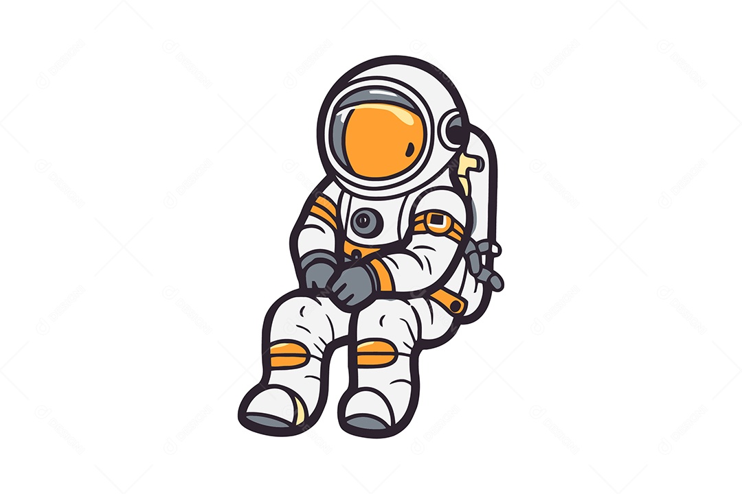 Astronauta Ilustração Vetor EPS + AI