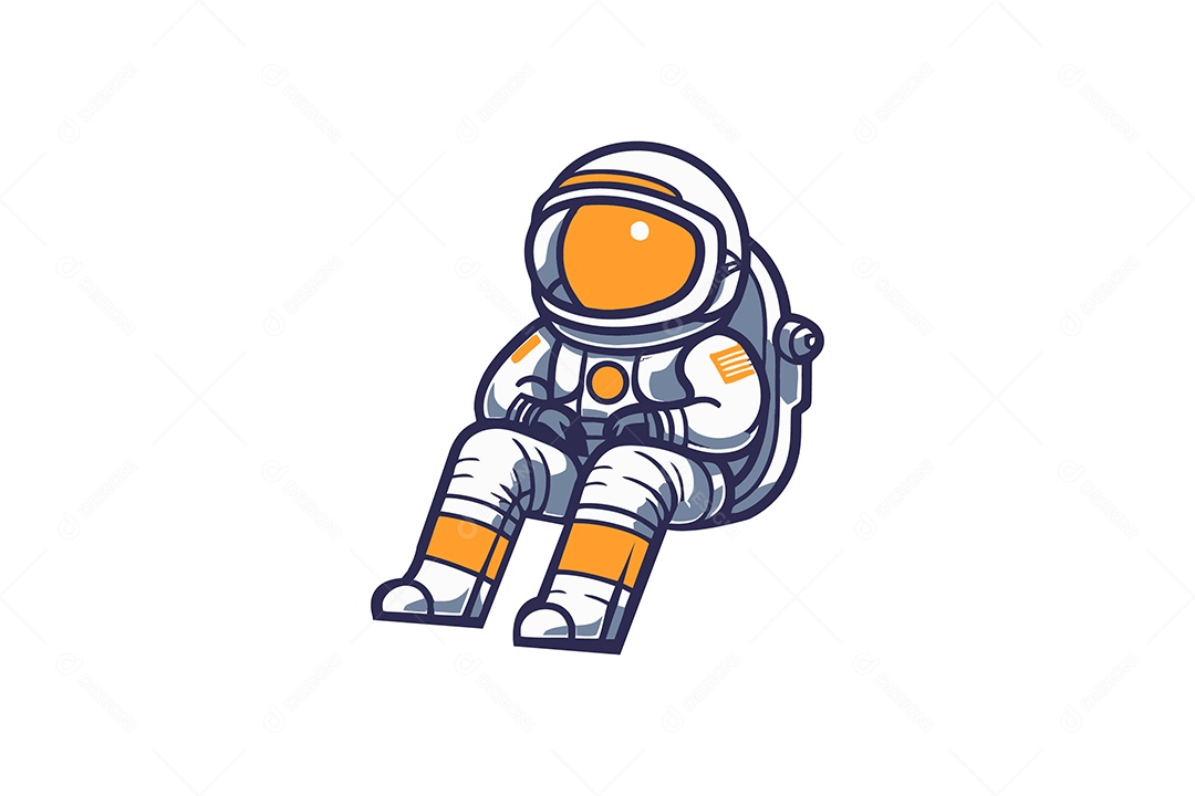 Astronauta Ilustração Vetor EPS + AI
