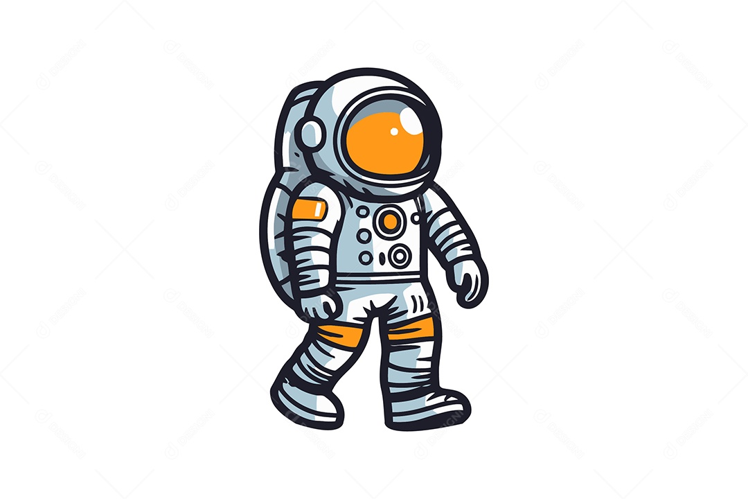 Astronauta Ilustração Vetor EPS + AI