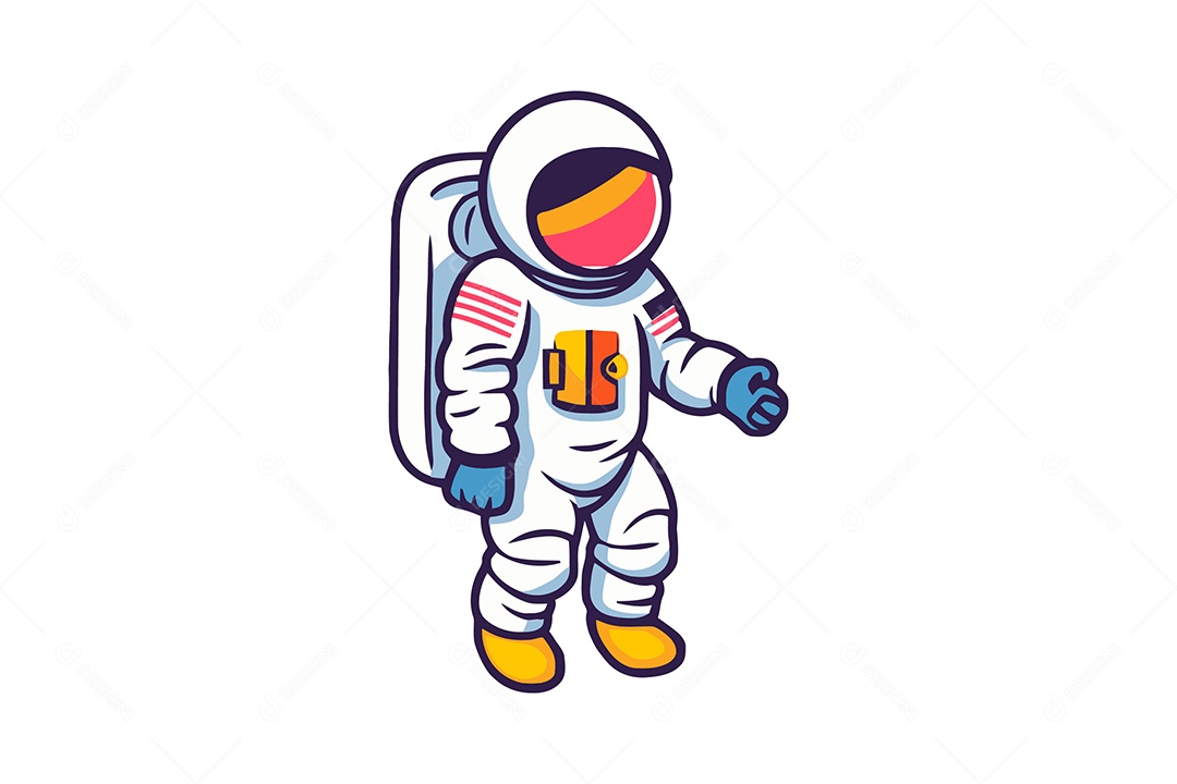Astronauta Ilustração Vetor EPS + AI