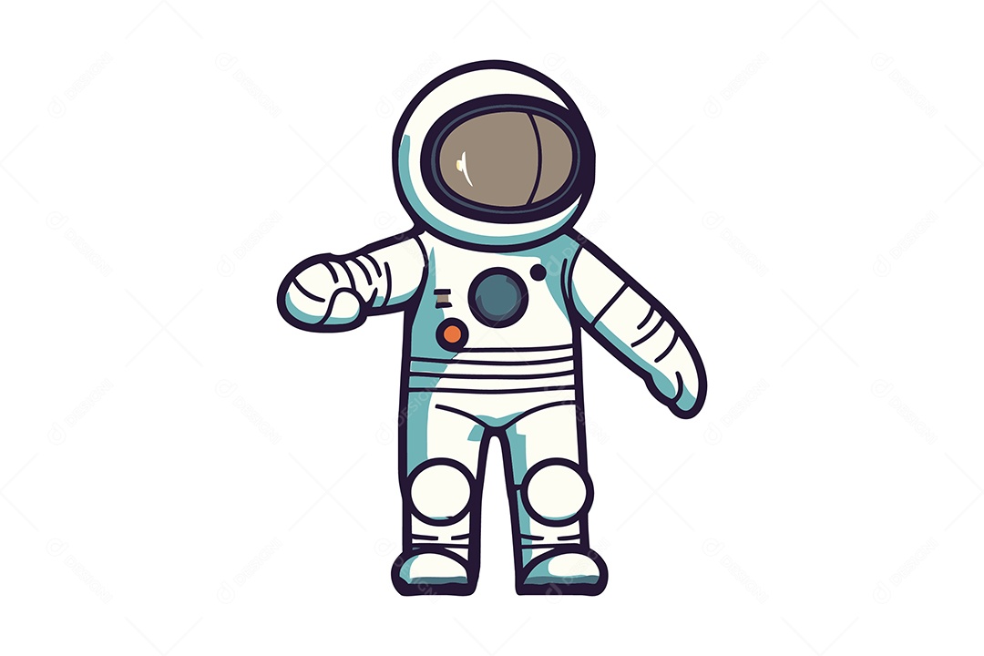 Astronauta Ilustração Vetor EPS + AI