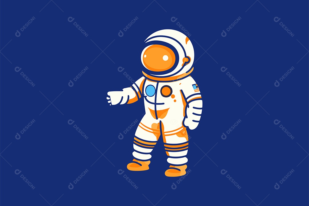 Astronauta Ilustração Vetor EPS + AI