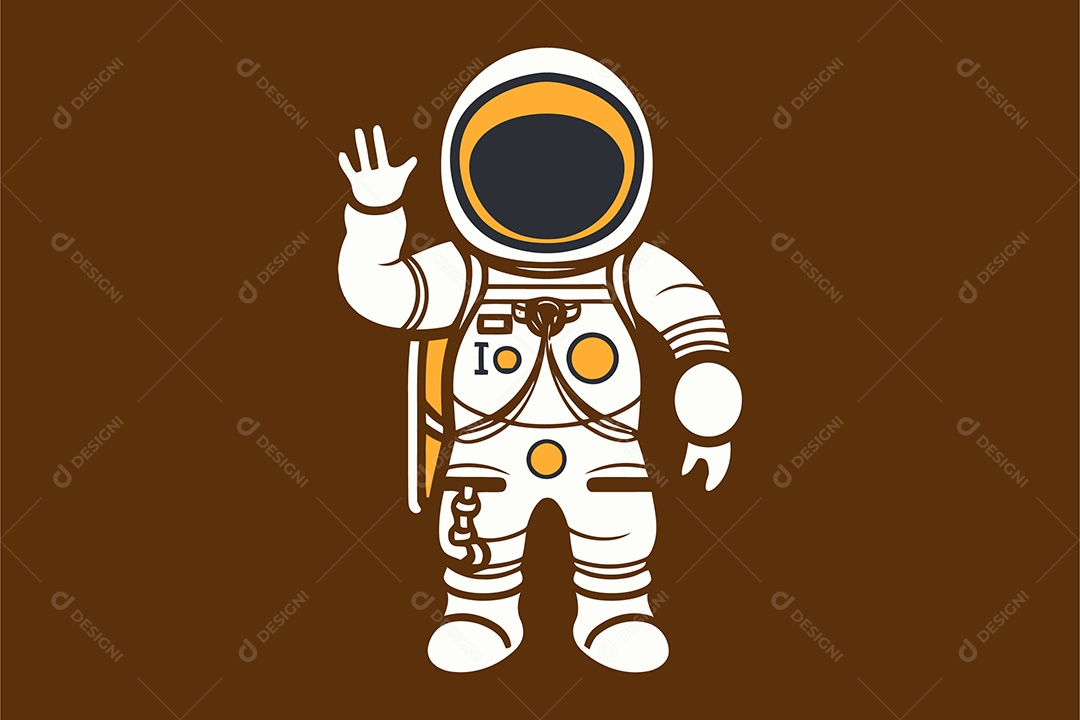 Astronauta Ilustração Vetor EPS + AI
