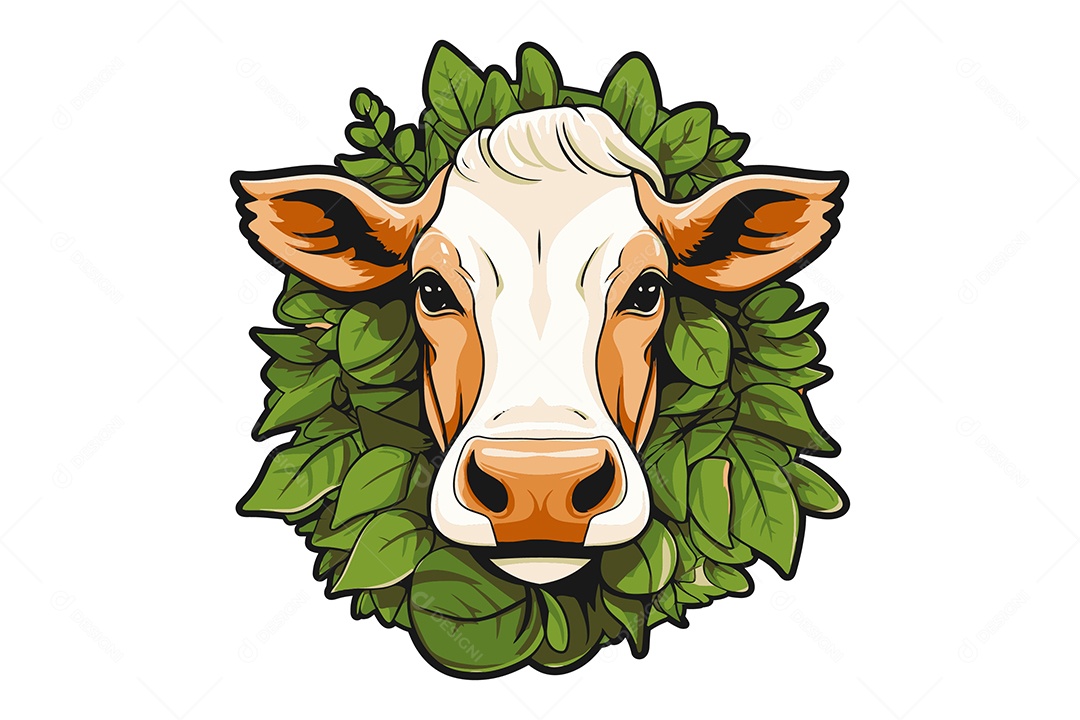 Vaca Ilustração Vetor EPS + AI