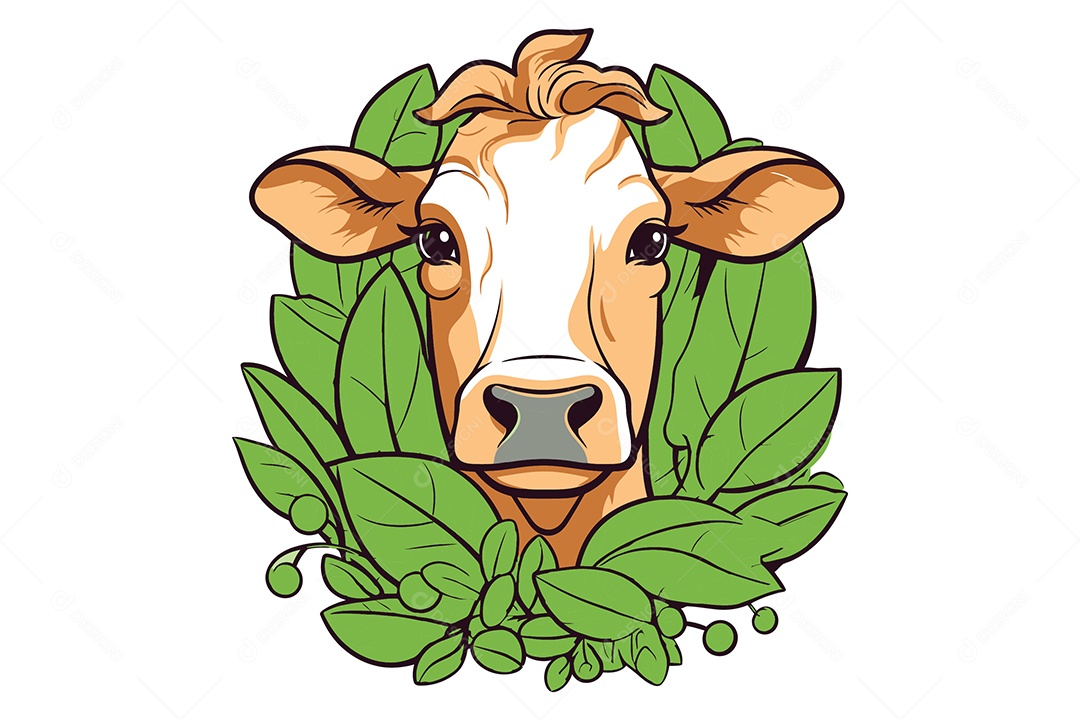 Vaca Ilustração Vetor EPS + AI