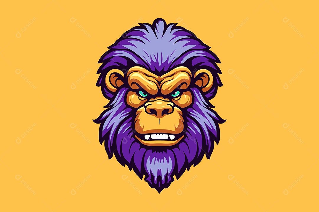 Macaco Mascote Ilustração Vetor EPS + AI