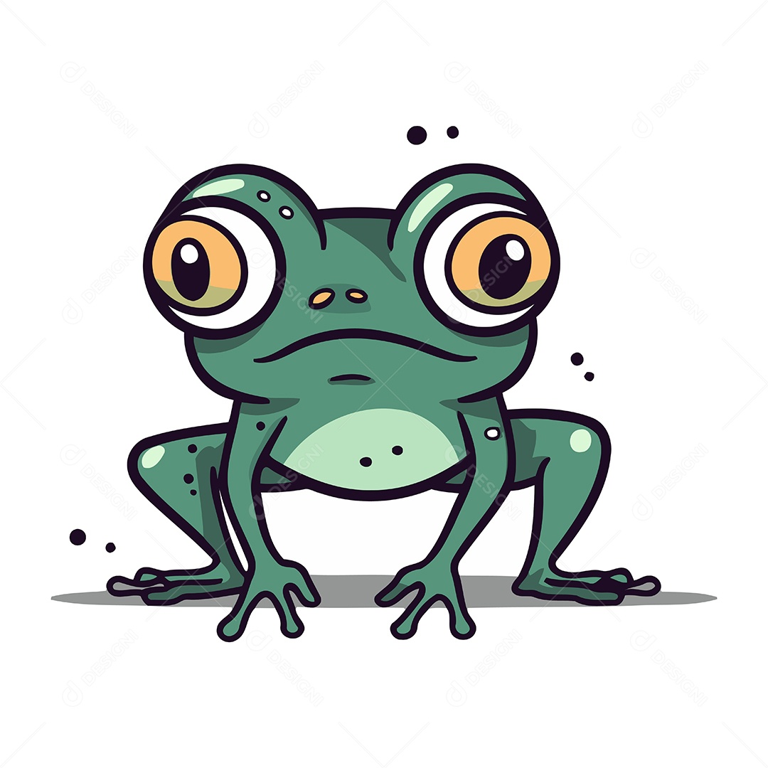 Sapo Desenho Animado Ilustração Vetor EPS