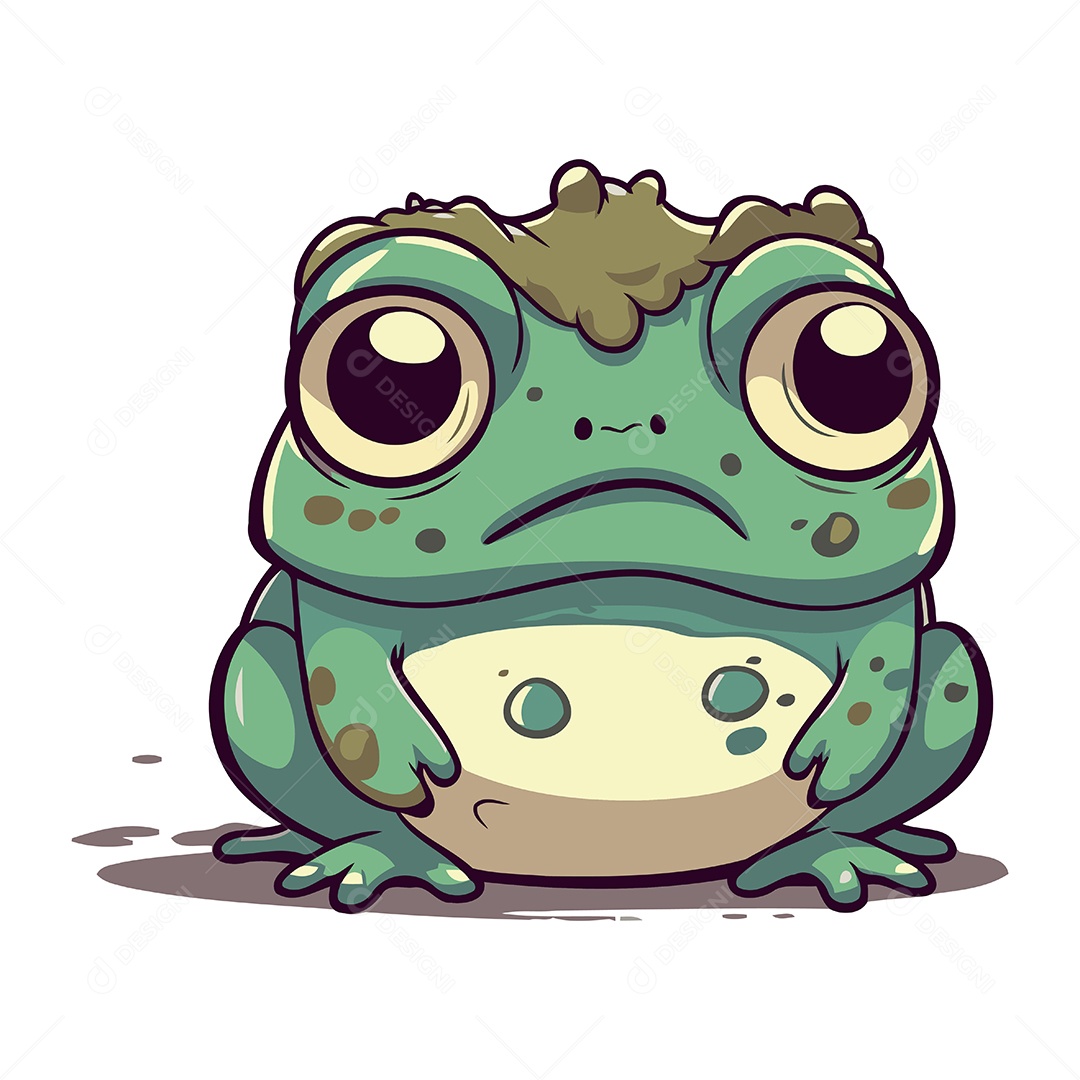 Sapo Desenho Animado Ilustração Vetor EPS