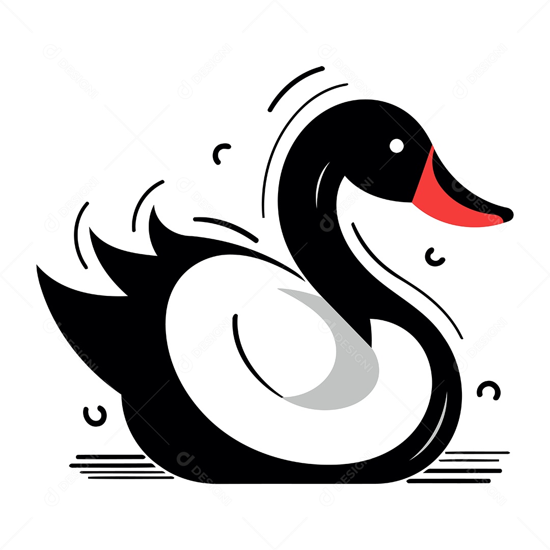 Pato Desenho Animado Ilustração Vetor EPS