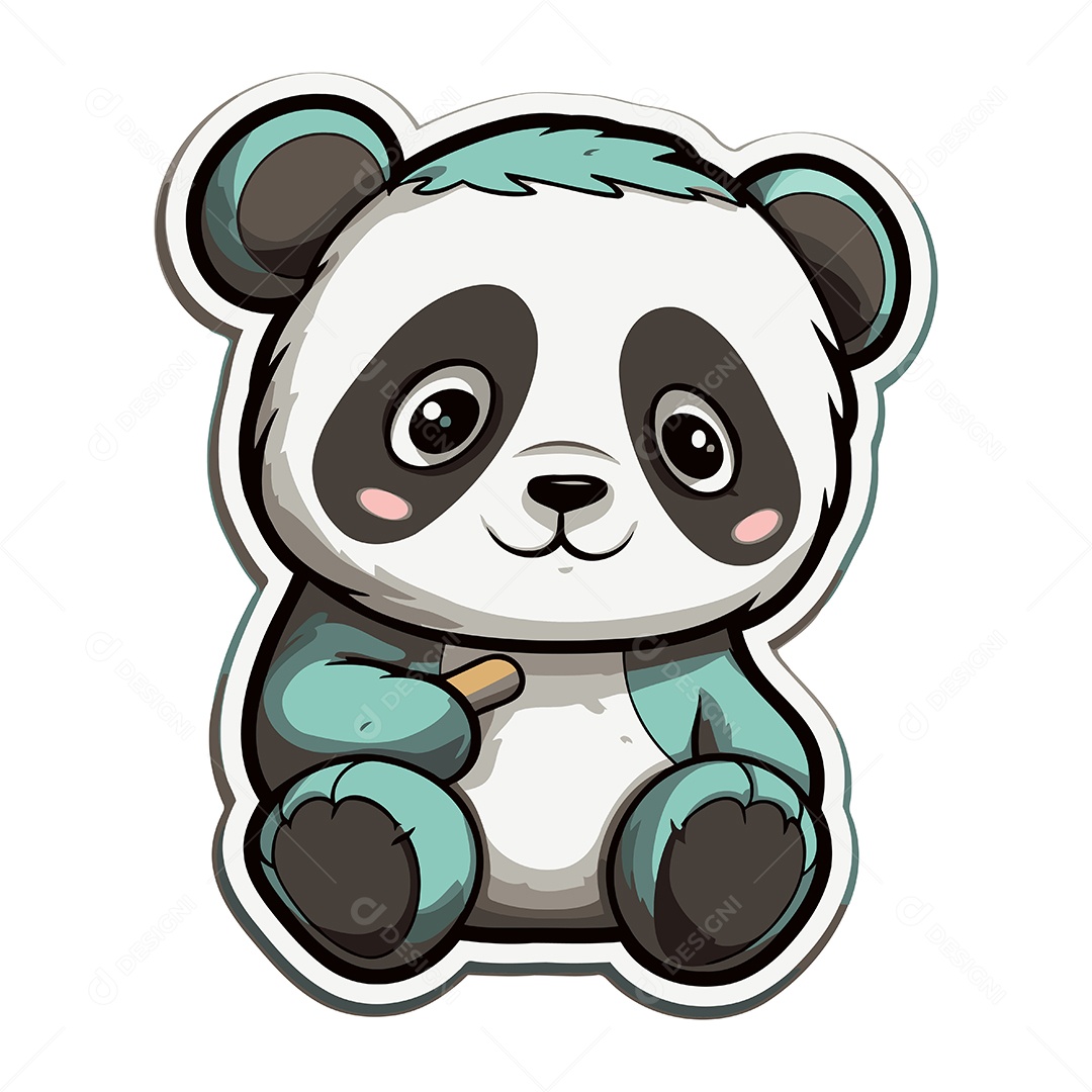 Urso Panda Desenho Animado Ilustração Vetor EPS