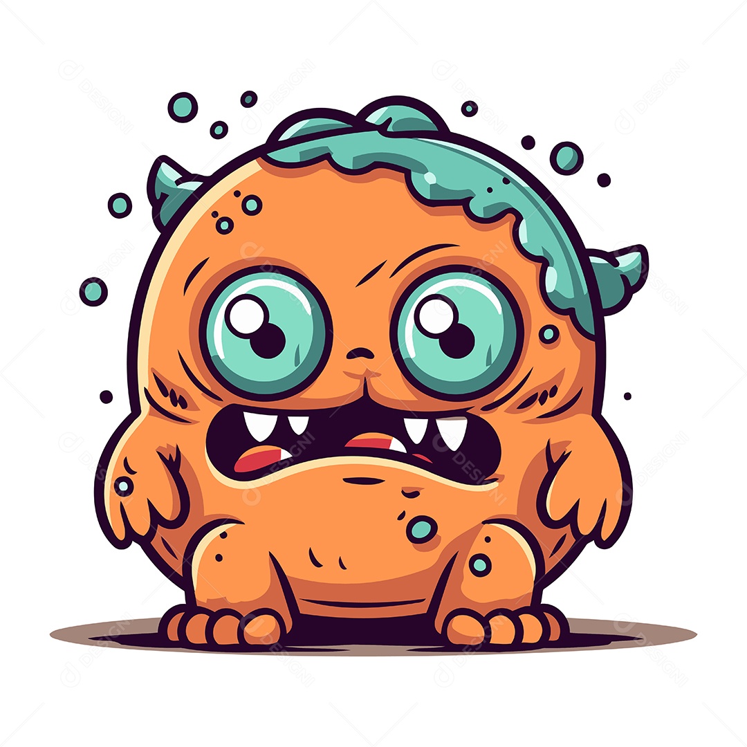 Monstro Desenho Animado Ilustração Vetor EPS