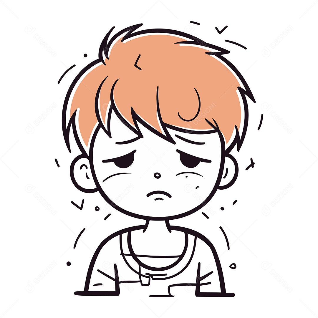 Garoto Desenho Animado Ilustração Vetor EPS