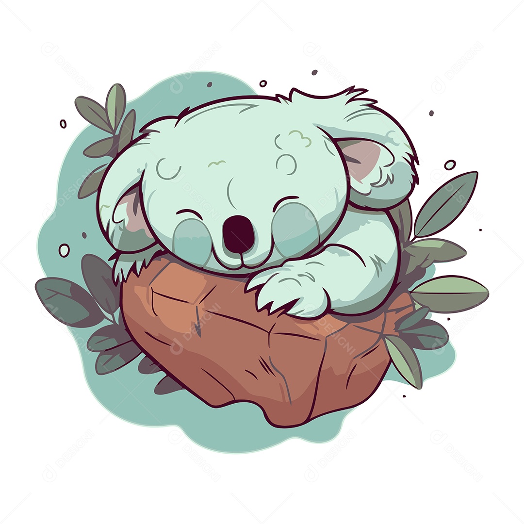 Coala Desenho Animado Ilustração Vetor EPS