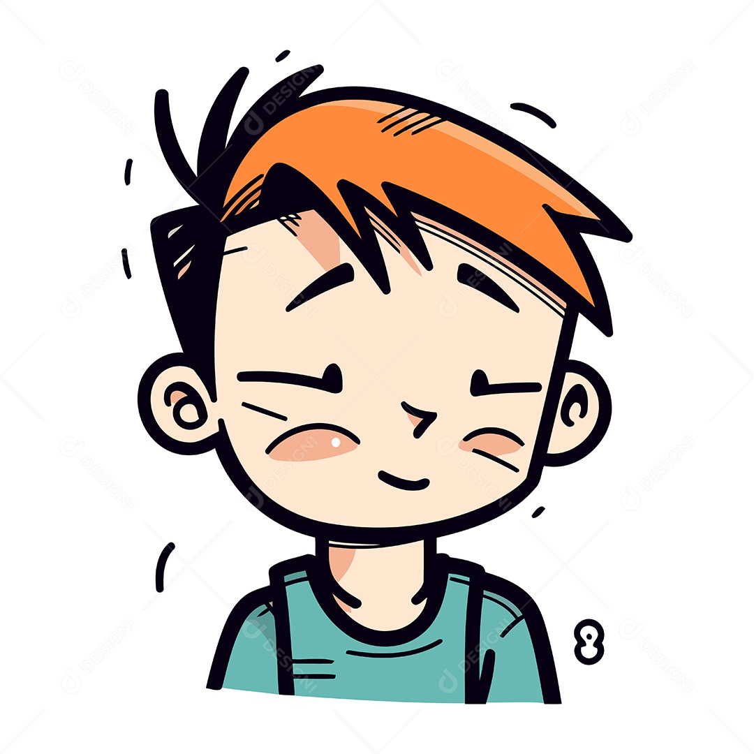 Garoto Desenho Animado Ilustração Vetor EPS