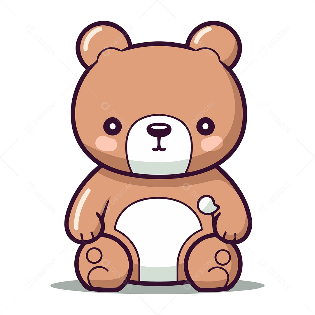 Urso Desenho Animado Ilustração Vetor EPS