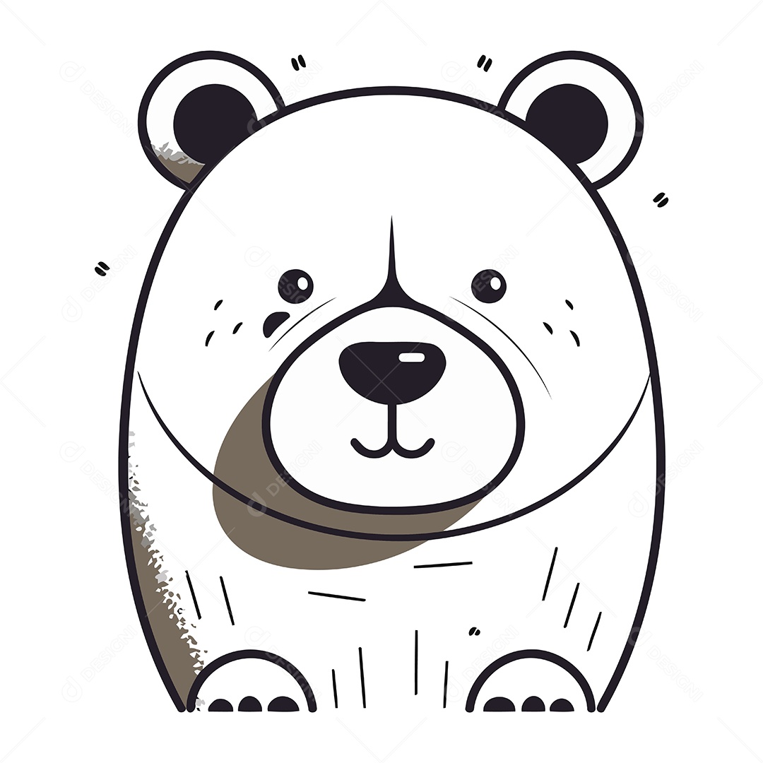 Urso Desenho Animado Ilustração Vetor EPS